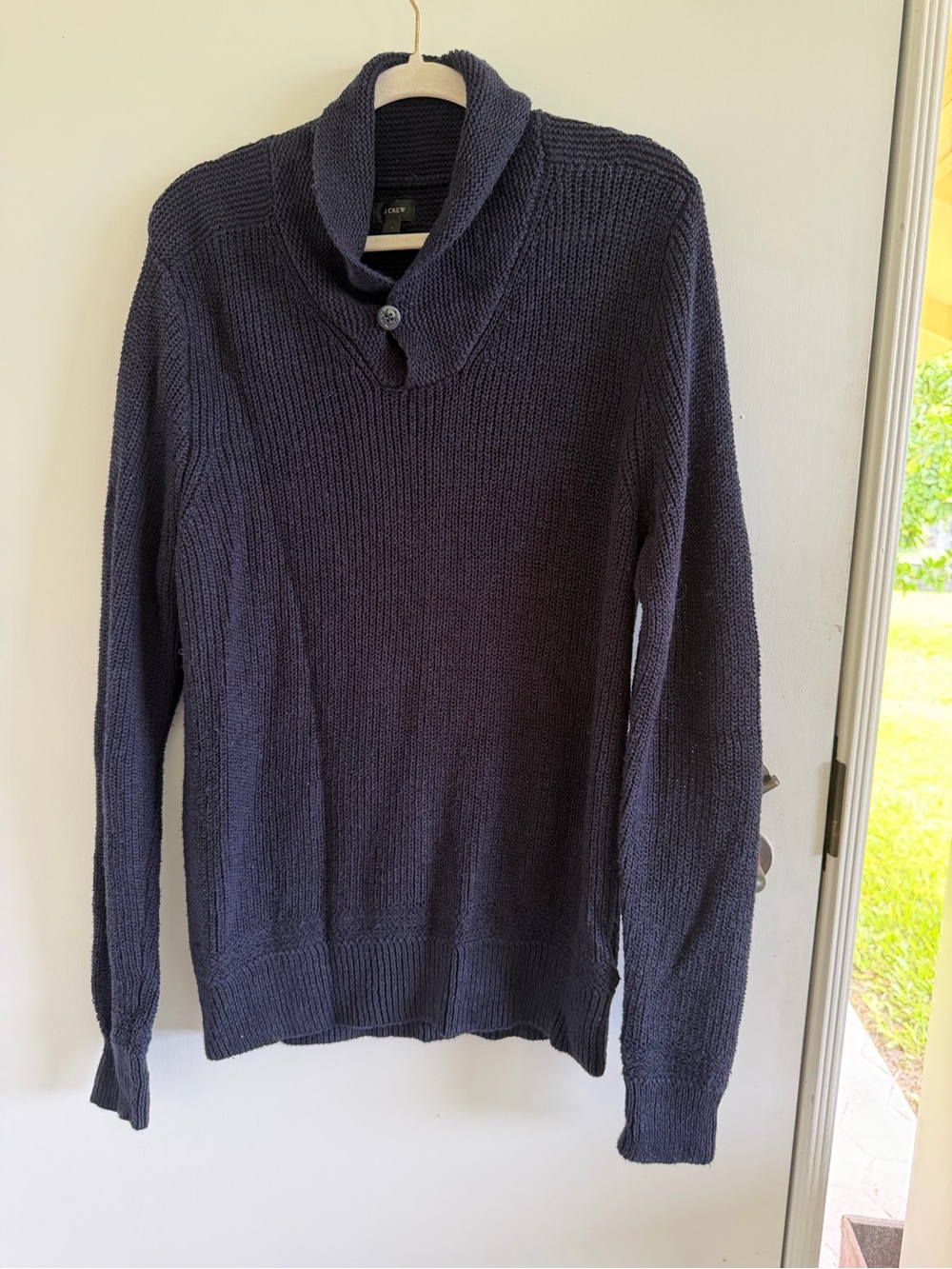 J. Crew linen cotton blend mockneck sweater